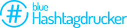 blue Hashtagdrucker Logo