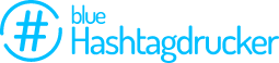 Logo blue Hashtagdrucker Logo