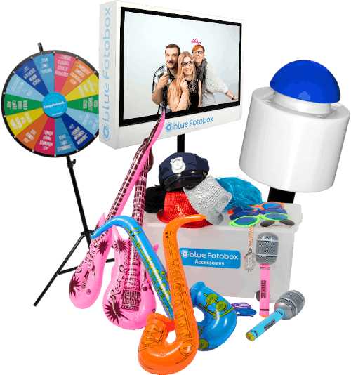 blue Fotobox mit Blitz