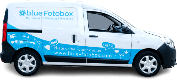 blue Fotobox Lieferfahrzeug blue Fotobox Lieferfahrzeug