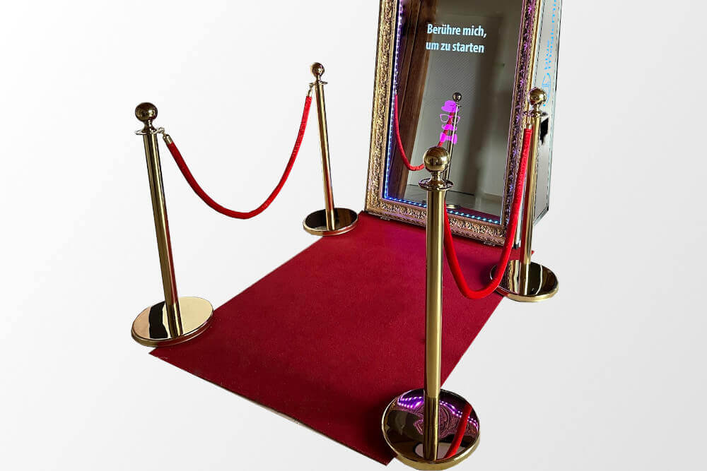 VIP-Absperrung mit rotem Teppich