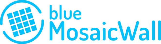 blue Mosaic Wall Logo